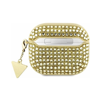 Guess Rhinestone Triangle Charm Case, Gold – AirPods 3