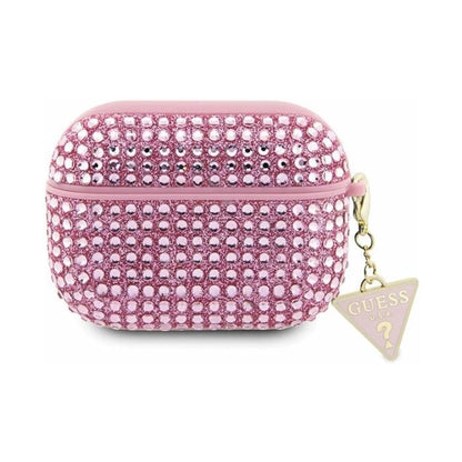 Guess Rhinestone Triangle Charm Case, Rosa – AirPods Pro