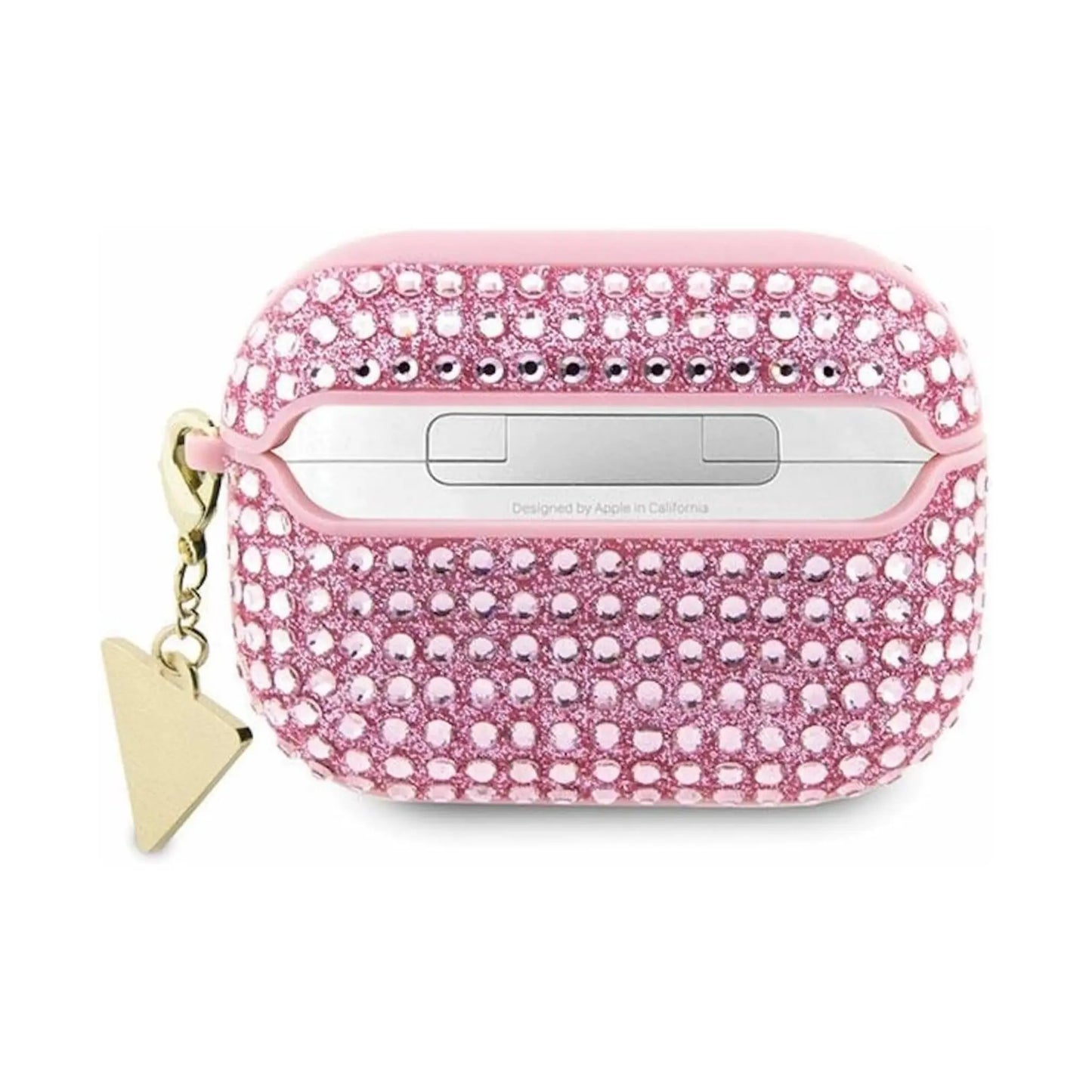 Guess Rhinestone Triangle Charm Case, Pink – AirPods 3