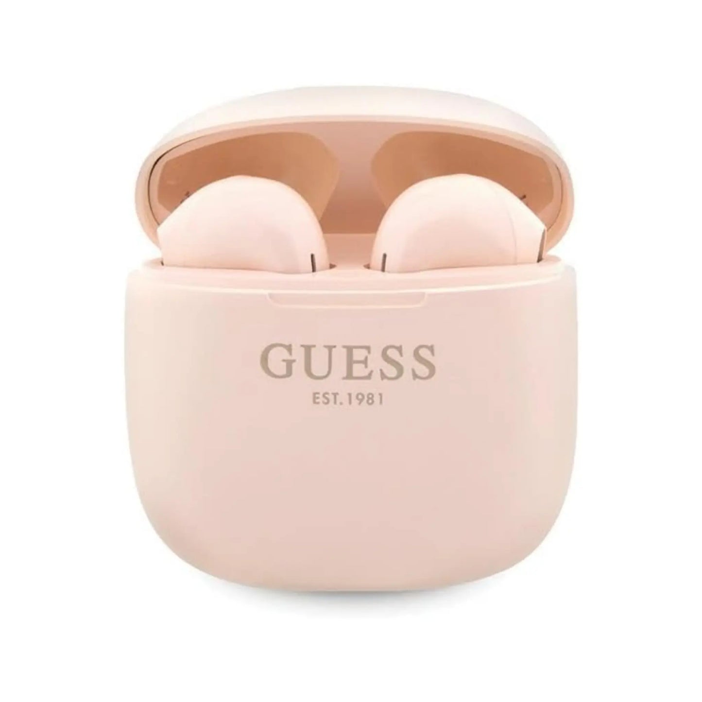 Guess Script Logo TWS Kopfhörer BT5.3 mit Ladeetui - Rosa