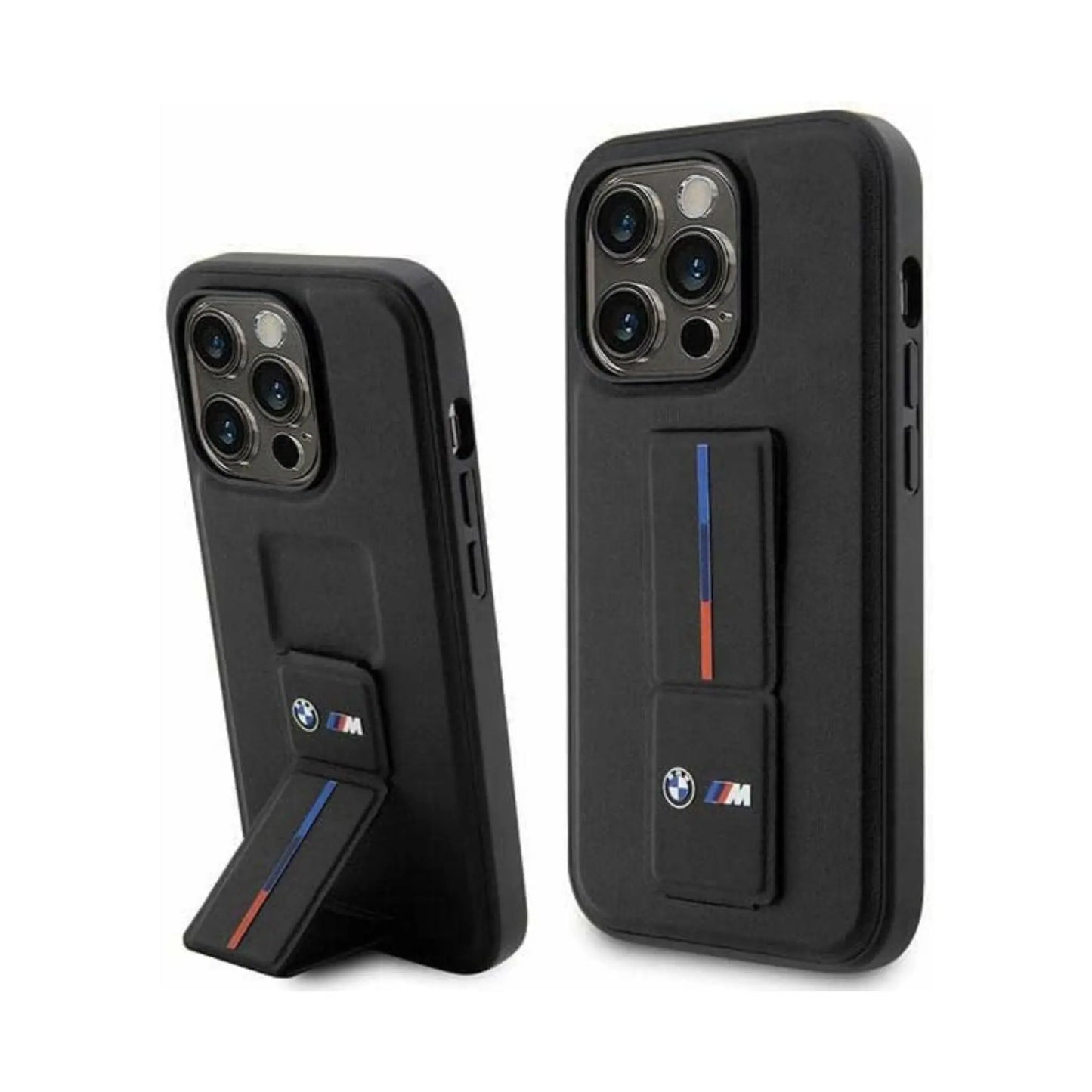BMW Hülle Grip Stand Hot Stamp Schwarz – iPhone 14 Pro Max