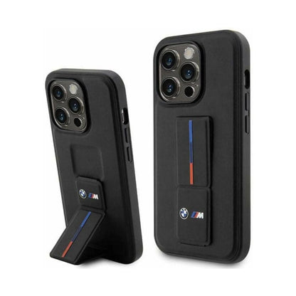 BMW Hülle Grip Stand Hot Stamp Schwarz – iPhone 14 Pro Max