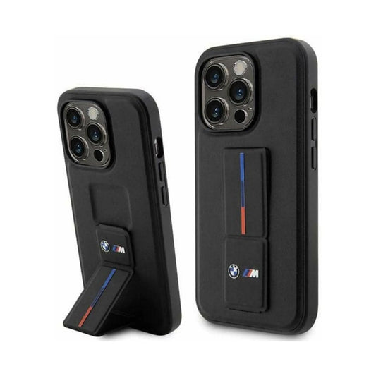 BMW Hülle Grip Stand Hot Stamp Schwarz – iPhone 14 Pro Max