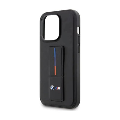 BMW Hülle Grip Stand Hot Stamp Schwarz – iPhone 14 Pro Max