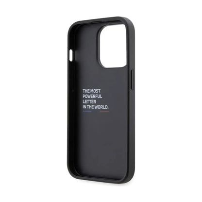 BMW Hülle Grip Stand Hot Stamp Schwarz – iPhone 14 Pro Max