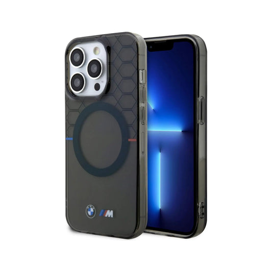 BMW iPhone 14 Pro Hülle, Grau – Pattern MagSafe