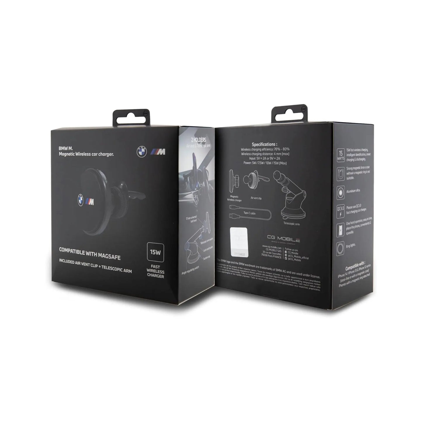 BMW M Edition Autoladegerät 15W, Schwarz – Kabellos One Size