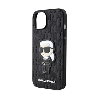 Karl Lagerfeld Hülle KLHCP14SSAKHPKK Saffiano Monogram Ikonik Schwarz – iPhone 14