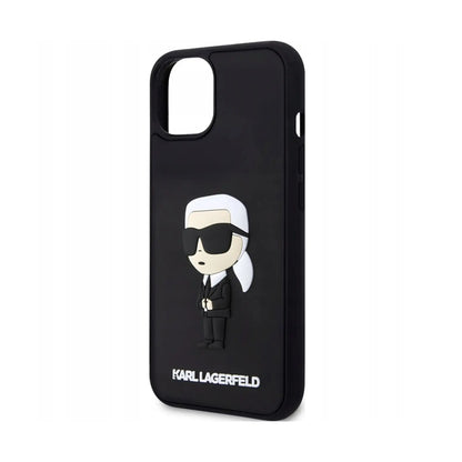Karl Lagerfeld Hülle KLHCP14S3DRKINK Rubber Ikonik 3D Schwarz – iPhone 14