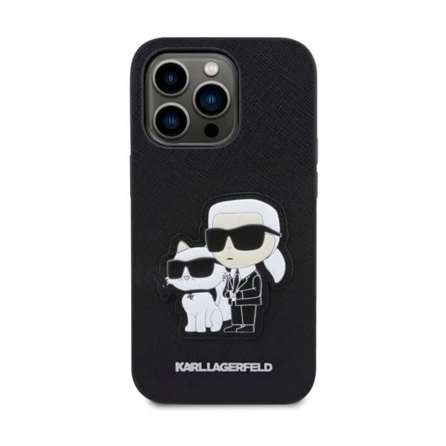 Karl Lagerfeld NFT Saffiano Karl & Choupette Case, Schwarz - iPhone 14 Pro Max