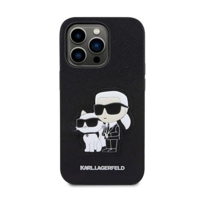 Karl Lagerfeld NFT Saffiano Karl & Choupette Case, Schwarz - iPhone 14 Pro Max
