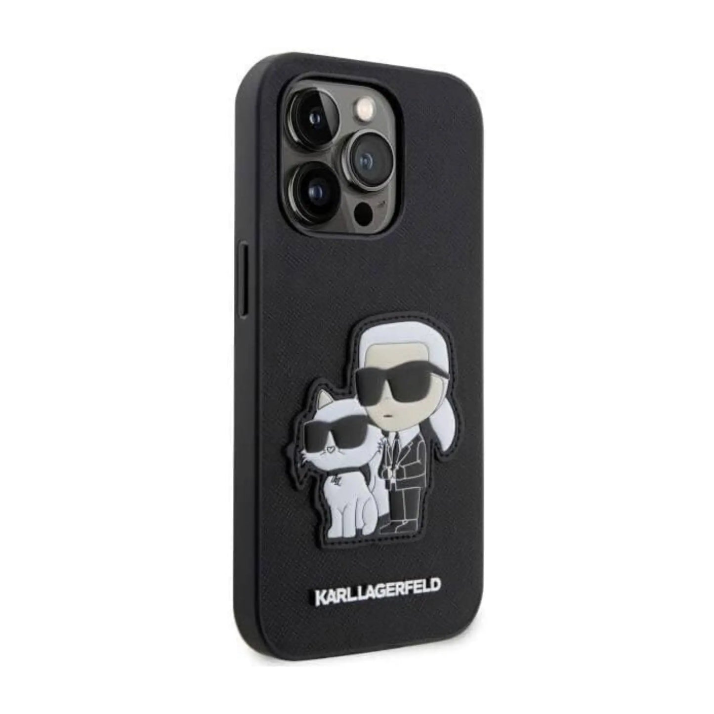 Karl Lagerfeld NFT Saffiano Karl & Choupette Case, Schwarz - iPhone 14 Pro Max