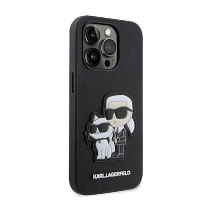 Karl Lagerfeld NFT Saffiano Karl & Choupette Case, Schwarz - iPhone 14 Pro Max
