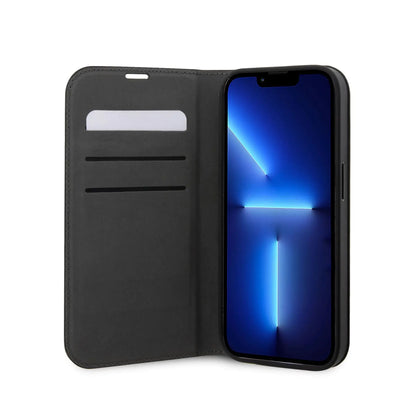 Karl Lagerfeld Hülle Booktype NFT Saffiano Karl & Choupette Schwarz – iPhone 14 Pro