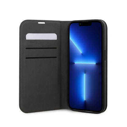 Karl Lagerfeld Hülle KLBKP14SSAKLHPK Saffiano Monogramm Schwarz – iPhone 14