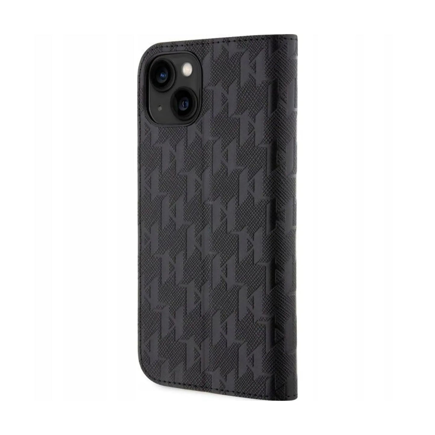 Karl Lagerfeld Hülle KLBKP14SSAKLHPK Saffiano Monogramm Schwarz – iPhone 14