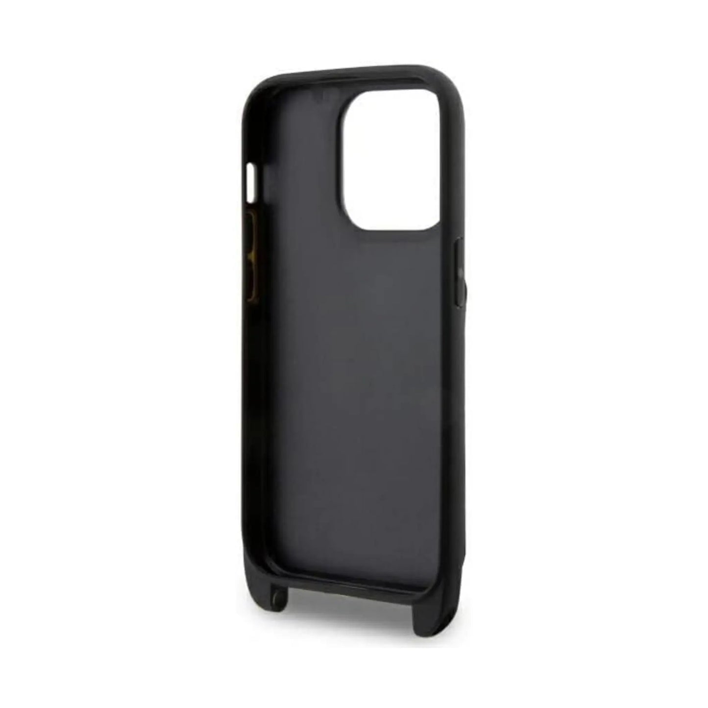 Karl Lagerfeld Saffiano Monogram Crossbody Ikonik NFT Case, Schwarz - iPhone 14 Pro