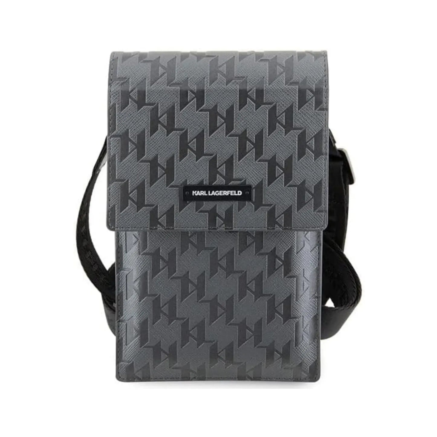 Karl Lagerfeld Saffiano Mongram Plaque Tasche - Silber