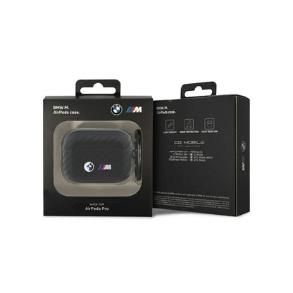 BMW AirPods Pro Hülle, Schwarz – Carbon Double Metal Logo