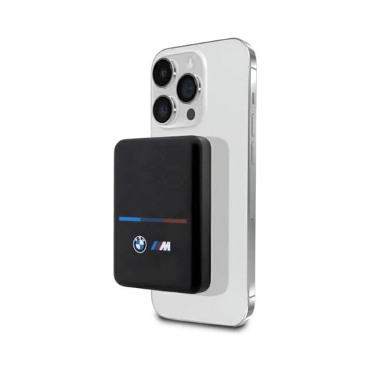 BMW M Powerbank 3000mAh, Schwarz – Induktiv + Kabel, Für MagSafe