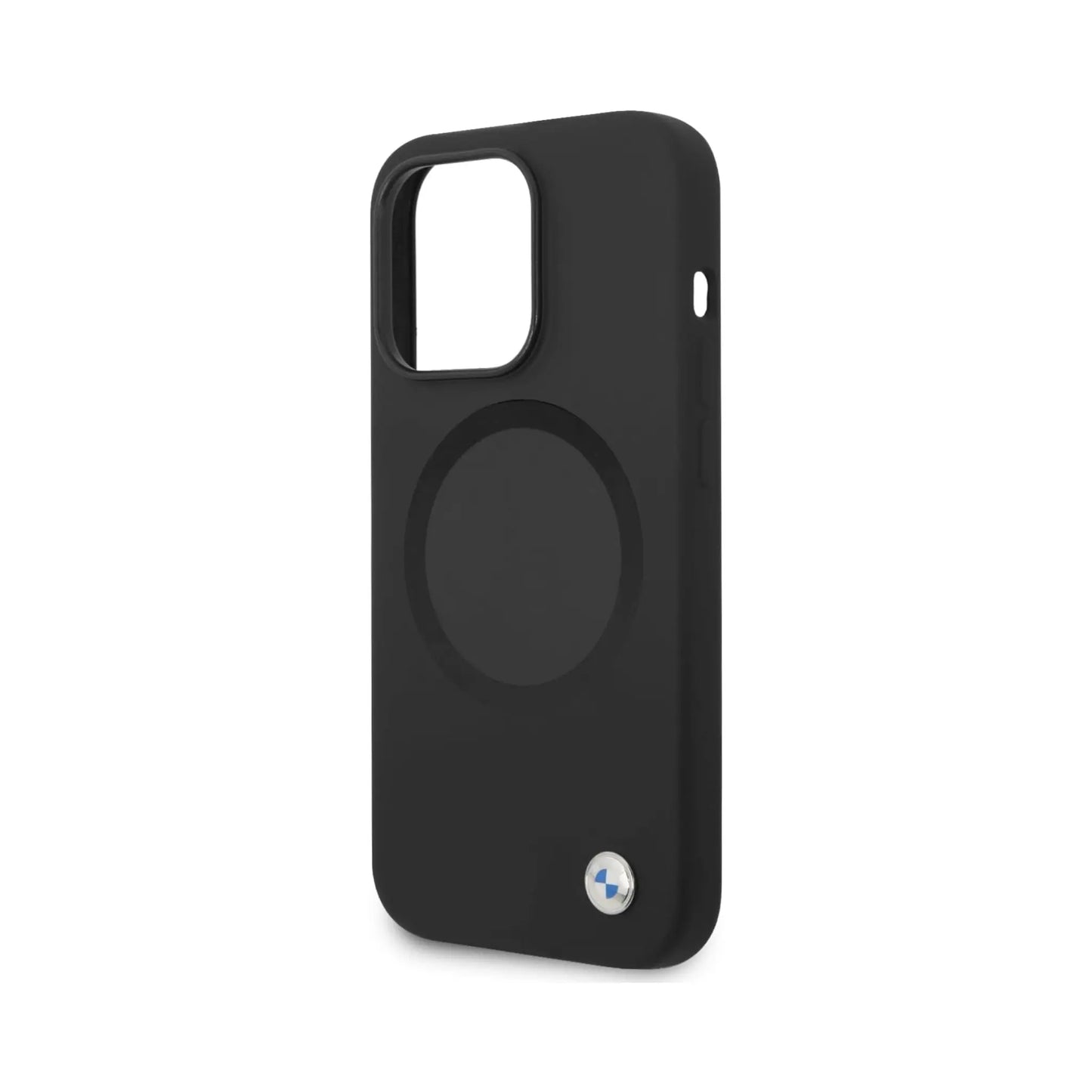 BMW iPhone 14 Pro Hülle, Schwarz – Signature Liquid Silicone MagSafe