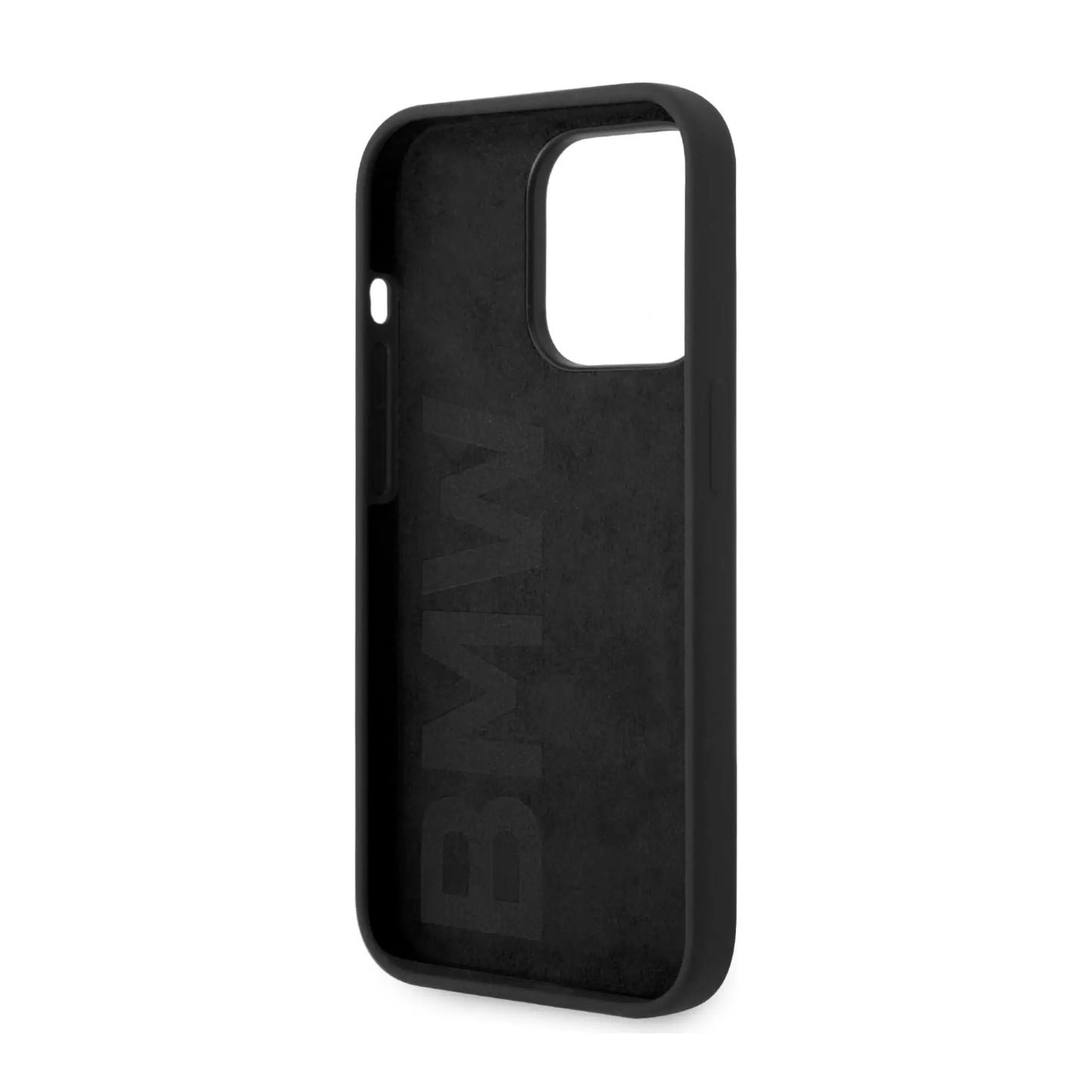 BMW iPhone 14 Pro Hülle, Schwarz – Signature Liquid Silicone MagSafe