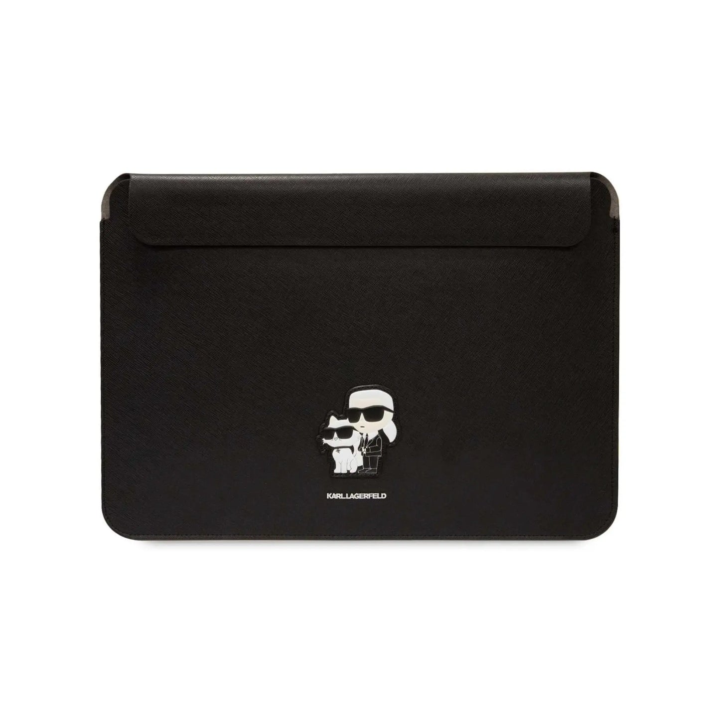 Karl Lagerfeld NFT Saffiano Karl & Choupette Sleeve Notebook-Hülle, Schwarz - 16 Zoll