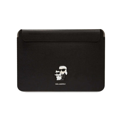 Karl Lagerfeld NFT Saffiano Karl & Choupette Sleeve Notebook-Hülle, Schwarz - 16 Zoll