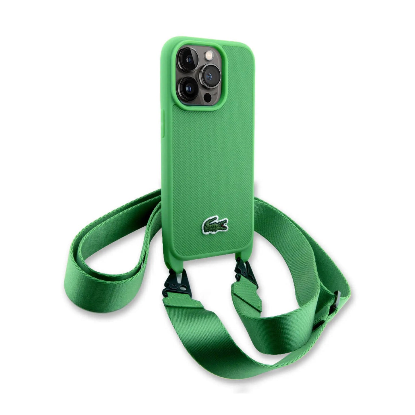 Lacoste Handytasche Iconic Petit Pique Crossbody Grün – iPhone 14 Pro