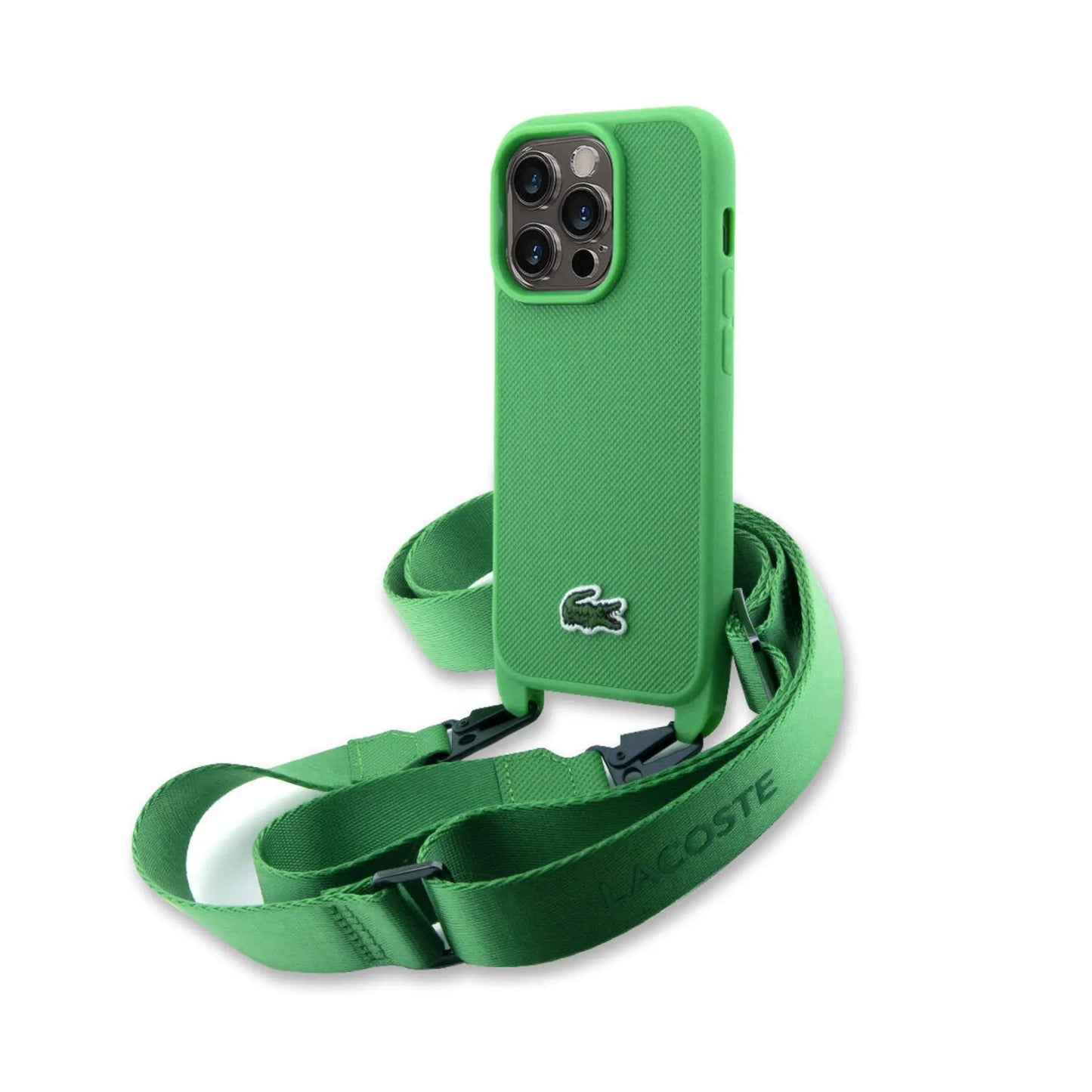 Lacoste Handytasche Iconic Petit Pique Crossbody Grün – iPhone 14 Pro