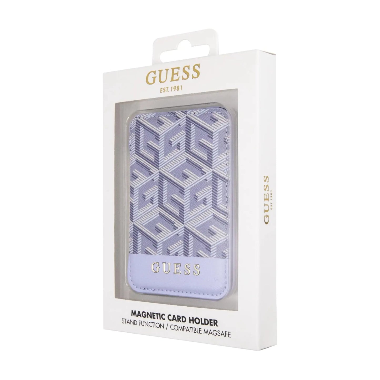 Guess Geldbörse Card Slot GUWMSHGCFSEB GCube Stripe Blau – Universal