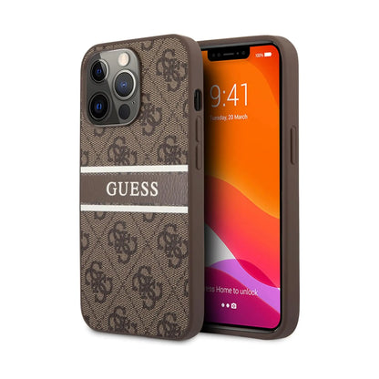 Guess Glitter Gold Hülle Braun für Magsafe – iPhone 14