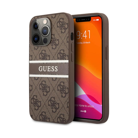 Guess Glitter Gold Hülle Braun für Magsafe – iPhone 14