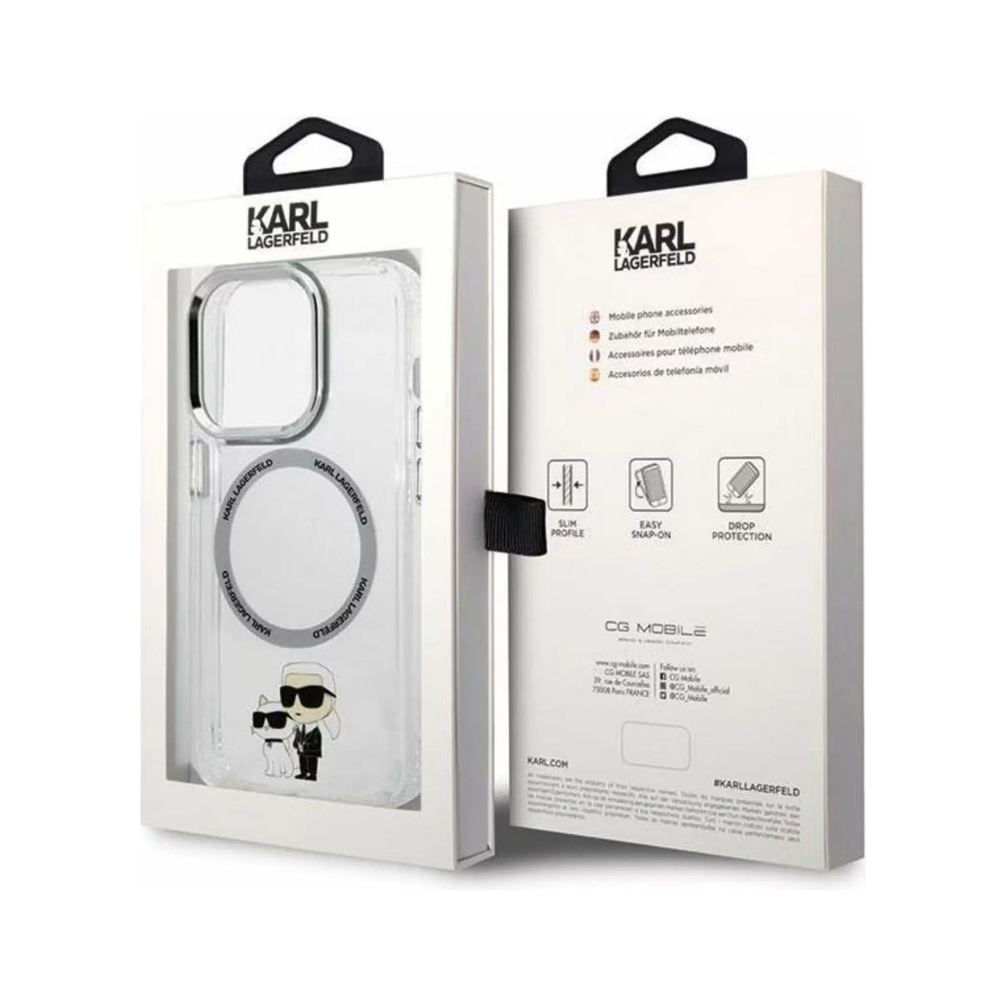 Karl Lagerfeld IML NFT Karl & Choupette MagSafe Case, Transparent - iPhone 13 Pro