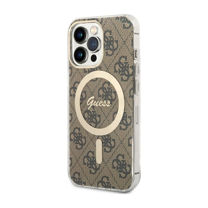 Guess 4G Hülle Braun für Magsafe – iPhone 13 Pro