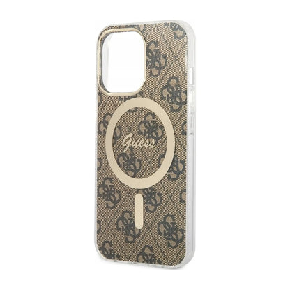 Guess 4G Hülle Braun für Magsafe – iPhone 13 Pro