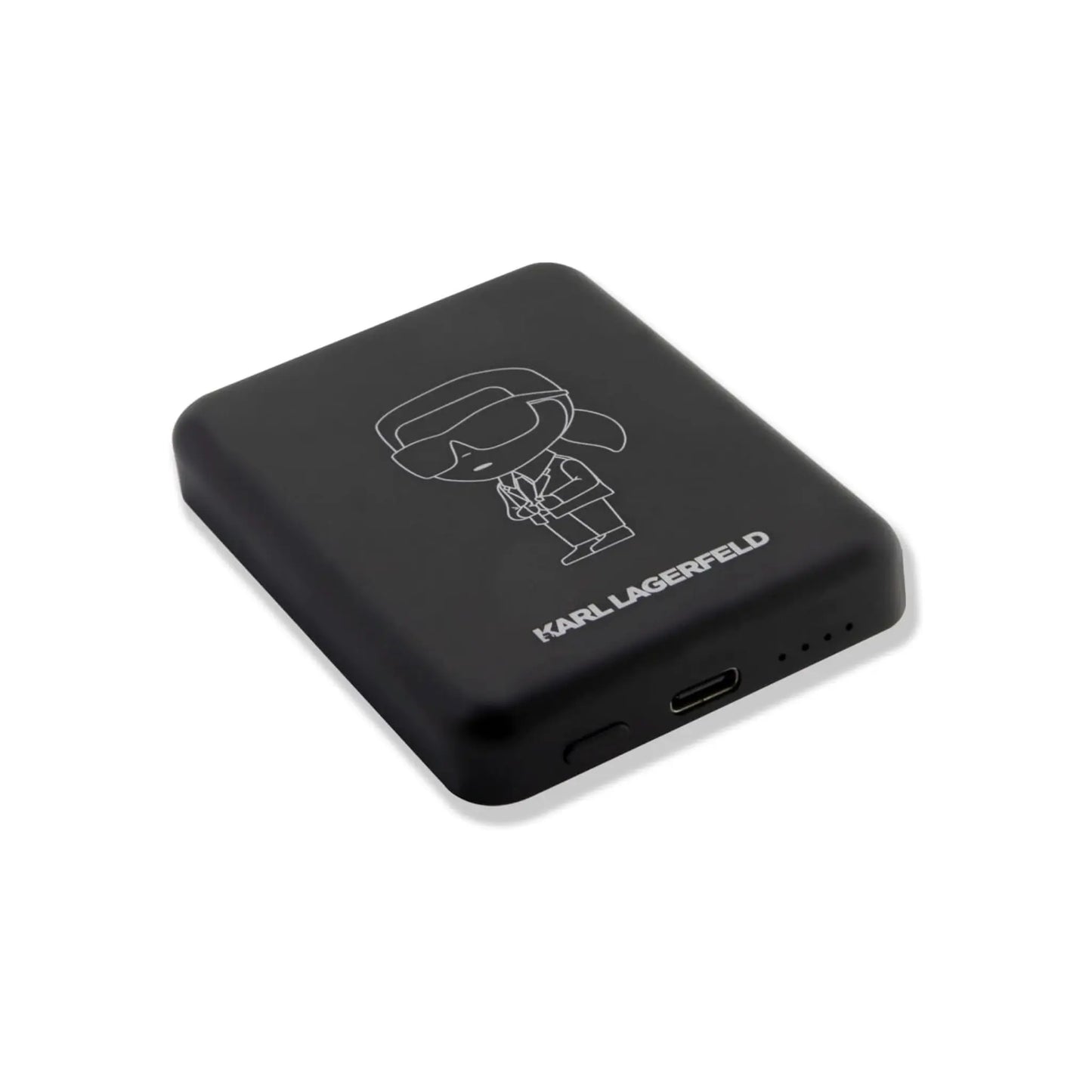 Karl Lagerfeld Ikonik MagSafe Induktive Powerbank 5W 3000mAh, Schwarz
