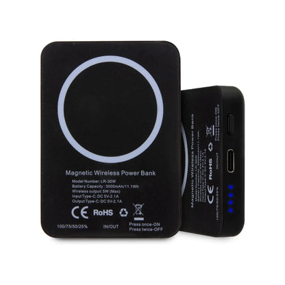 Karl Lagerfeld Ikonik MagSafe Induktive Powerbank 5W 3000mAh, Schwarz