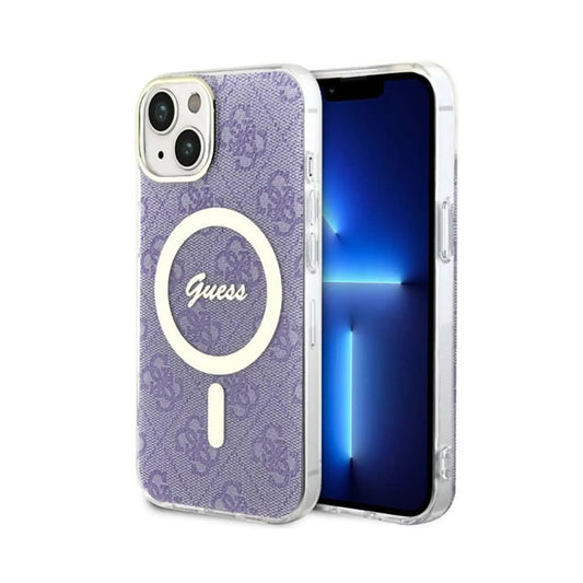 Guess 4G Hülle Lila für Magsafe – iPhone 14 Plus
