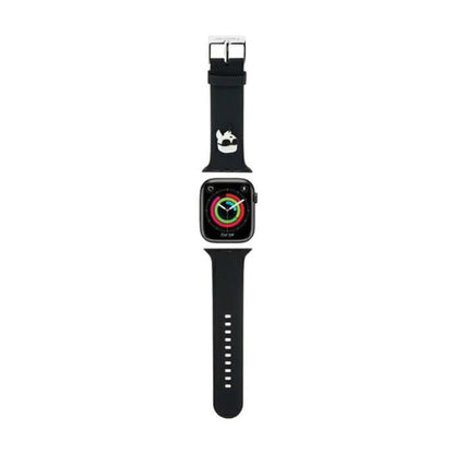 Karl Lagerfeld Armband KLAWLSLKNH One Size Schwarz – Apple Watch 42/44/45/49 mm