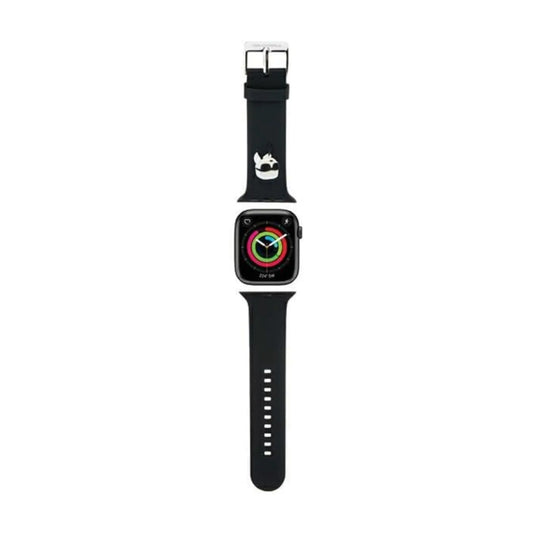 Karl Lagerfeld Armband KLAWLSLKNH One Size Schwarz – Apple Watch 42/44/45/49 mm
