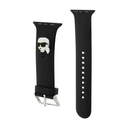 Karl Lagerfeld Armband KLAWLSLKNH One Size Schwarz – Apple Watch 42/44/45/49 mm