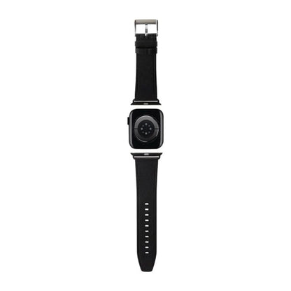 Karl Lagerfeld Saffiano Monogram Apple Watch Armband, Schwarz - 38/40/41 mm