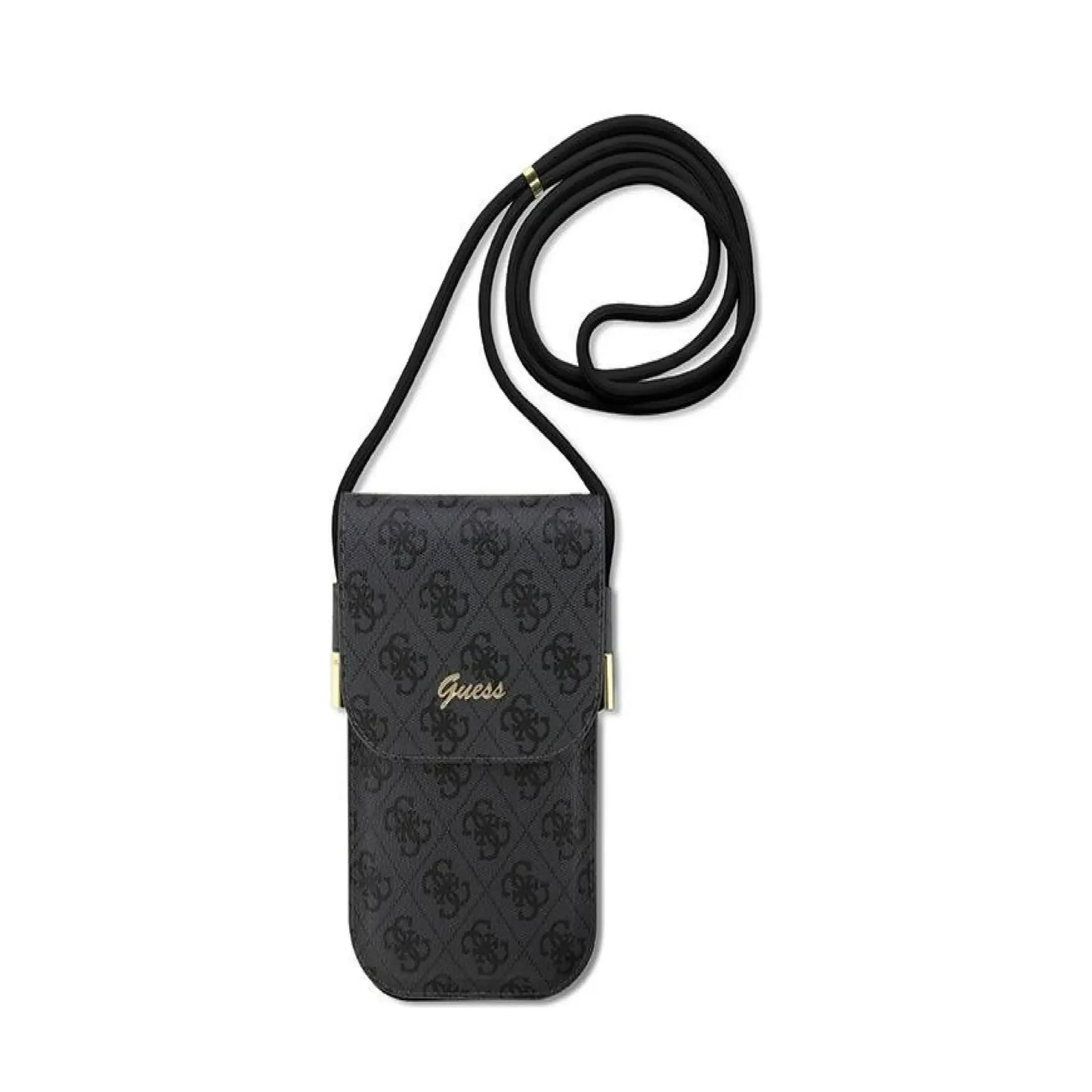 Guess Phone Bag 4G Metal Logo Script Schwarz - Universal