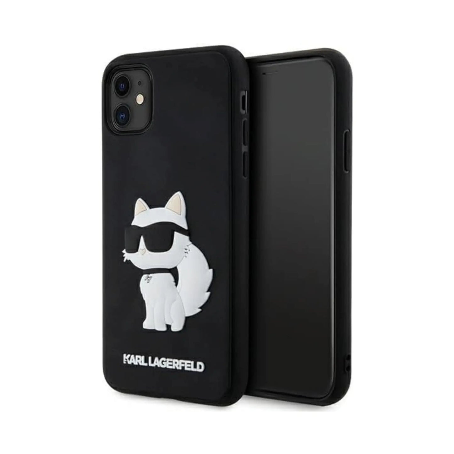 Karl Lagerfeld Hülle KLHCN613DRKHNK Rubber Choupette 3D Schwarz – iPhone 11/XR