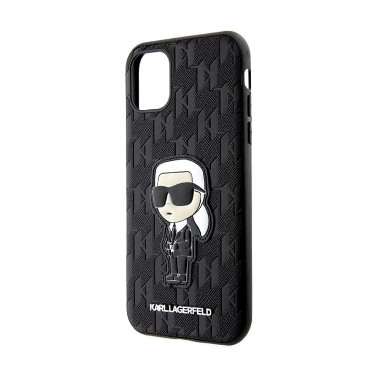 Karl Lagerfeld Hülle KLHCN61SAKHPKK Saffiano Monogram Ikonik Schwarz – iPhone 11/XR