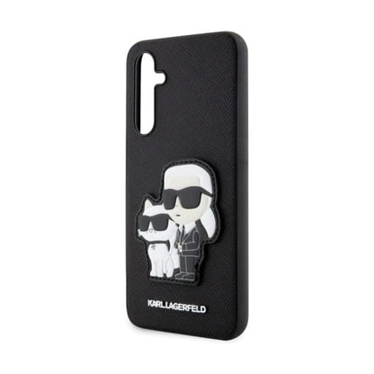 Karl Lagerfeld Saffiano Karl & Choupette Hardcase KLHCA34SANKCPK, Schwarz - Samsung Galaxy A34 5G