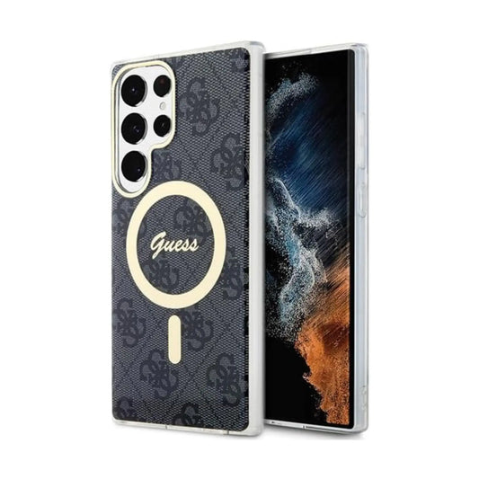 Guess Hülle GUHMS23LH4STK 4G MagSafe Schwarz - Galaxy S23 Ultra
