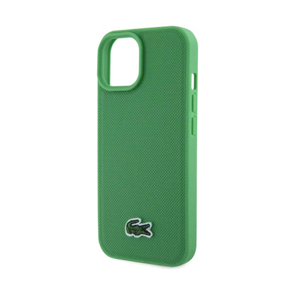 Lacoste Iconic Petit Piqué Woven Logo MagSafe Case, Grün – iPhone 15