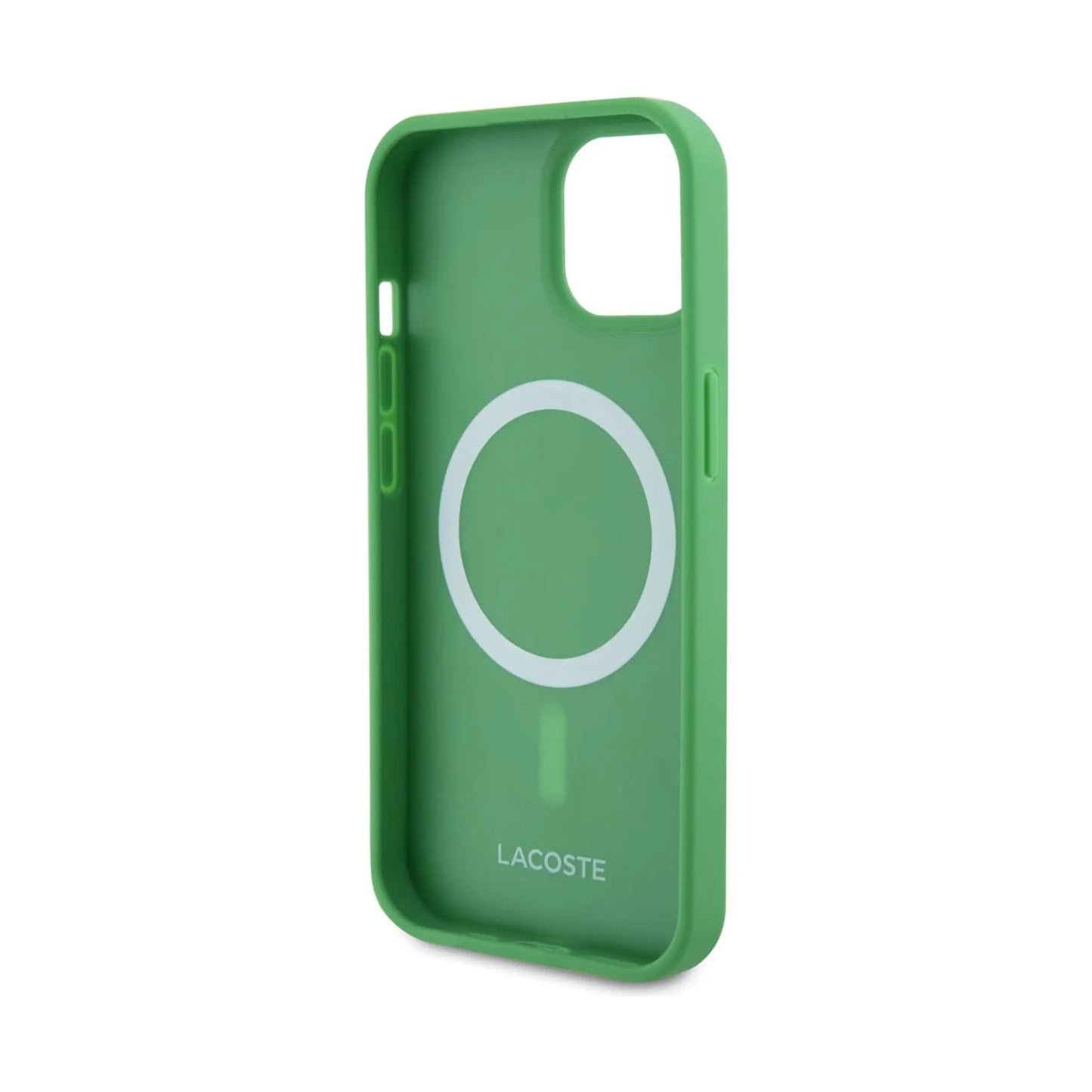 Lacoste Iconic Petit Piqué Woven Logo MagSafe Case, Grün – iPhone 15